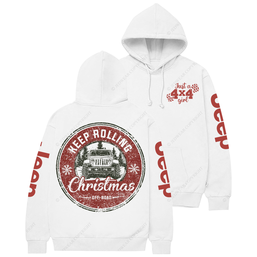 Keep Rolling Christmas Off-Road Jp Casual Hoodie