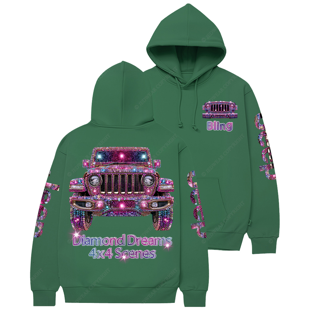Colorful Bling Sparkle Rhinestone Jp Casual Hoodie