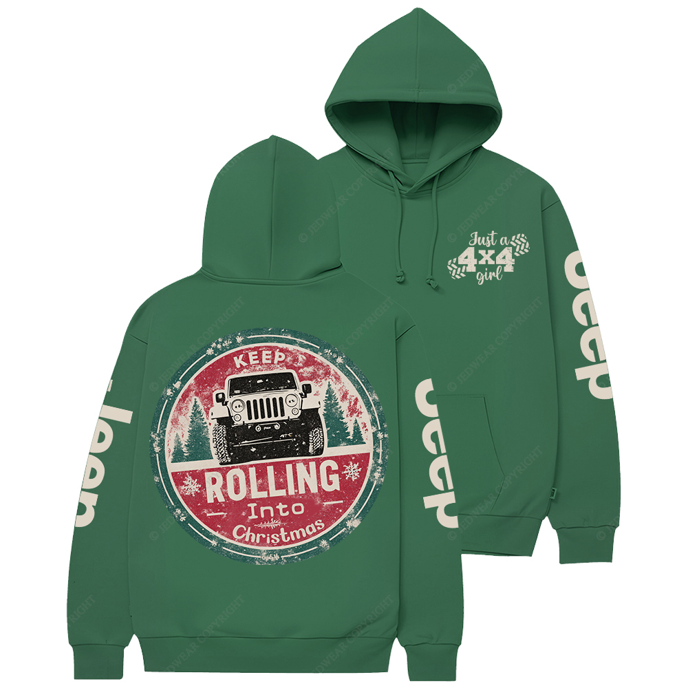 Keep Rolling Into Christmas Jp Casual Hoodie