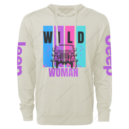 Wild Woman Adventure Colorful Jp Oversized Lightweight Hoodie   