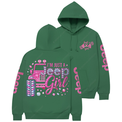 Rhinestone Pink Bling Car Jp Casual Hoodie