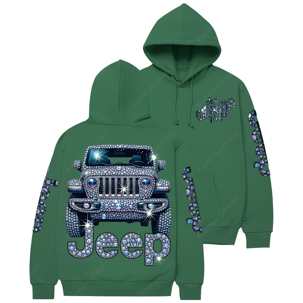 Bling Sparkle Rhinestone Car Just A Girl Jp Casual Hoodie