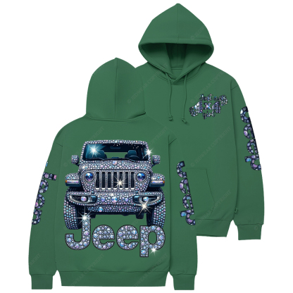 Bling Sparkle Rhinestone Car Just A Girl Jp Casual Hoodie