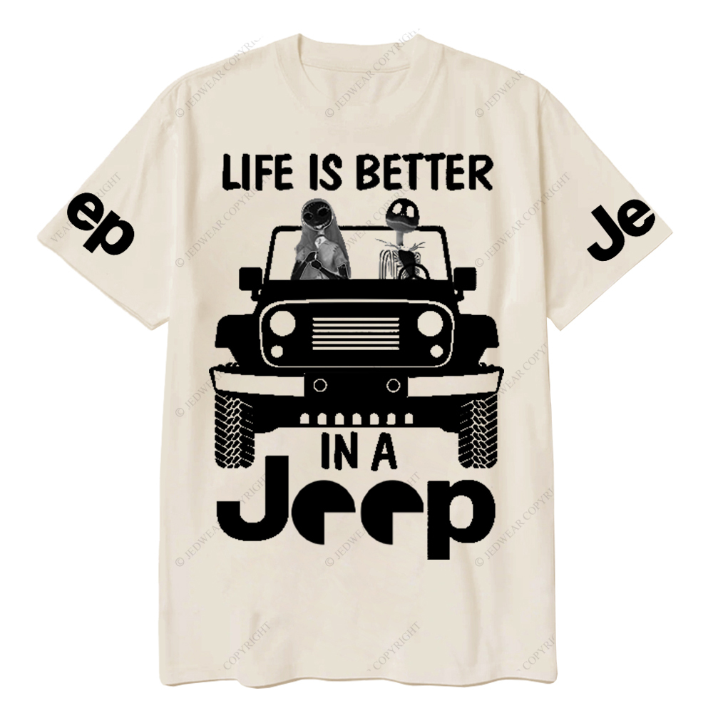 Sally And Jack Bust Life Is Better In A Car Jp T-Shirt