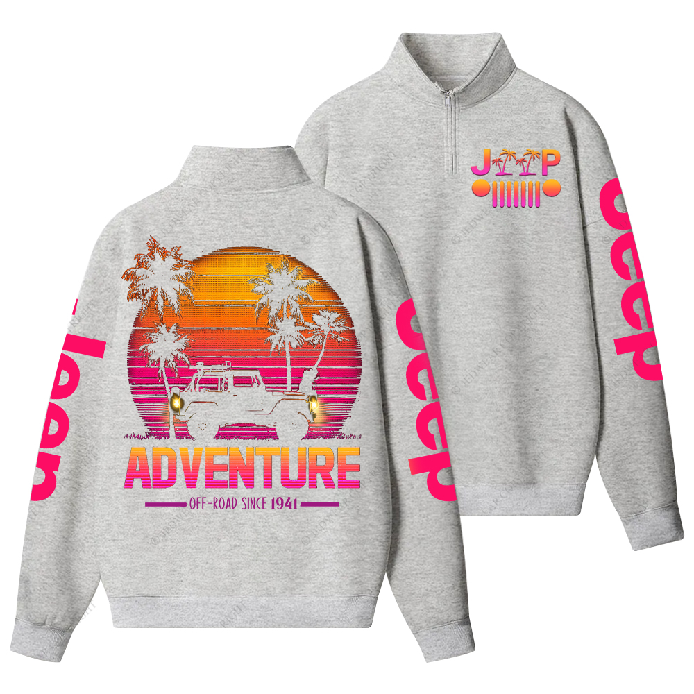 Off-Road Adventure Sunset  Since 1941 Jp Half-Zip Jacket Sweatshirt