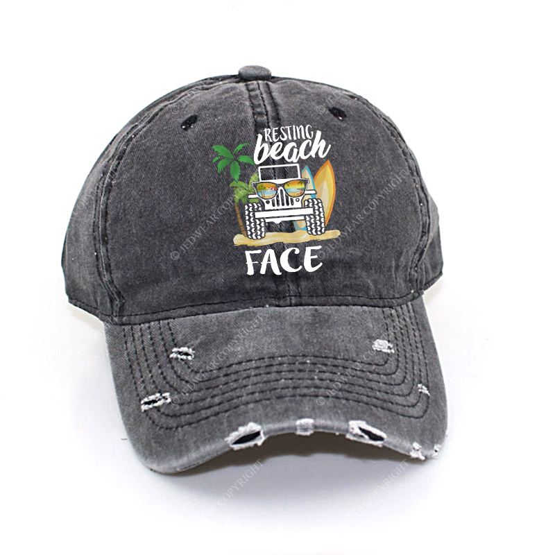 Resting Beach Face Surf Jp Baseball Cap