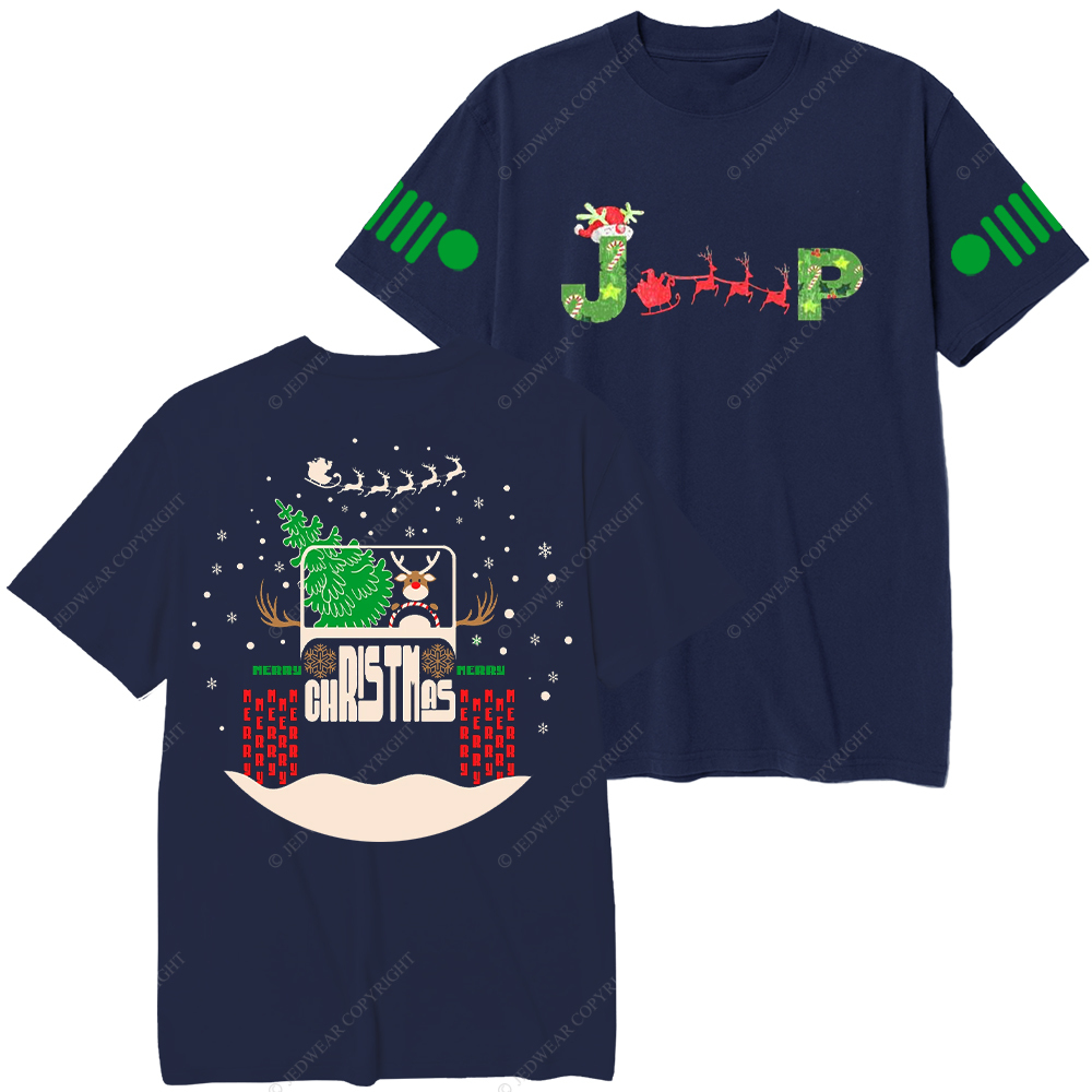 Reindeer Off Road Car Christmas Jp T-Shirt