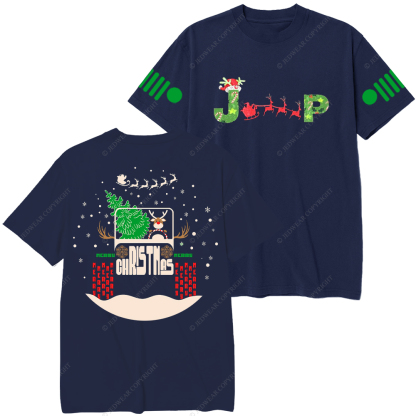 Reindeer Off Road Car Christmas Jp T-Shirt