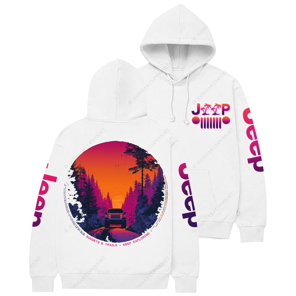 Sunsets Trails Keep Exploring Jp Casual Hoodie