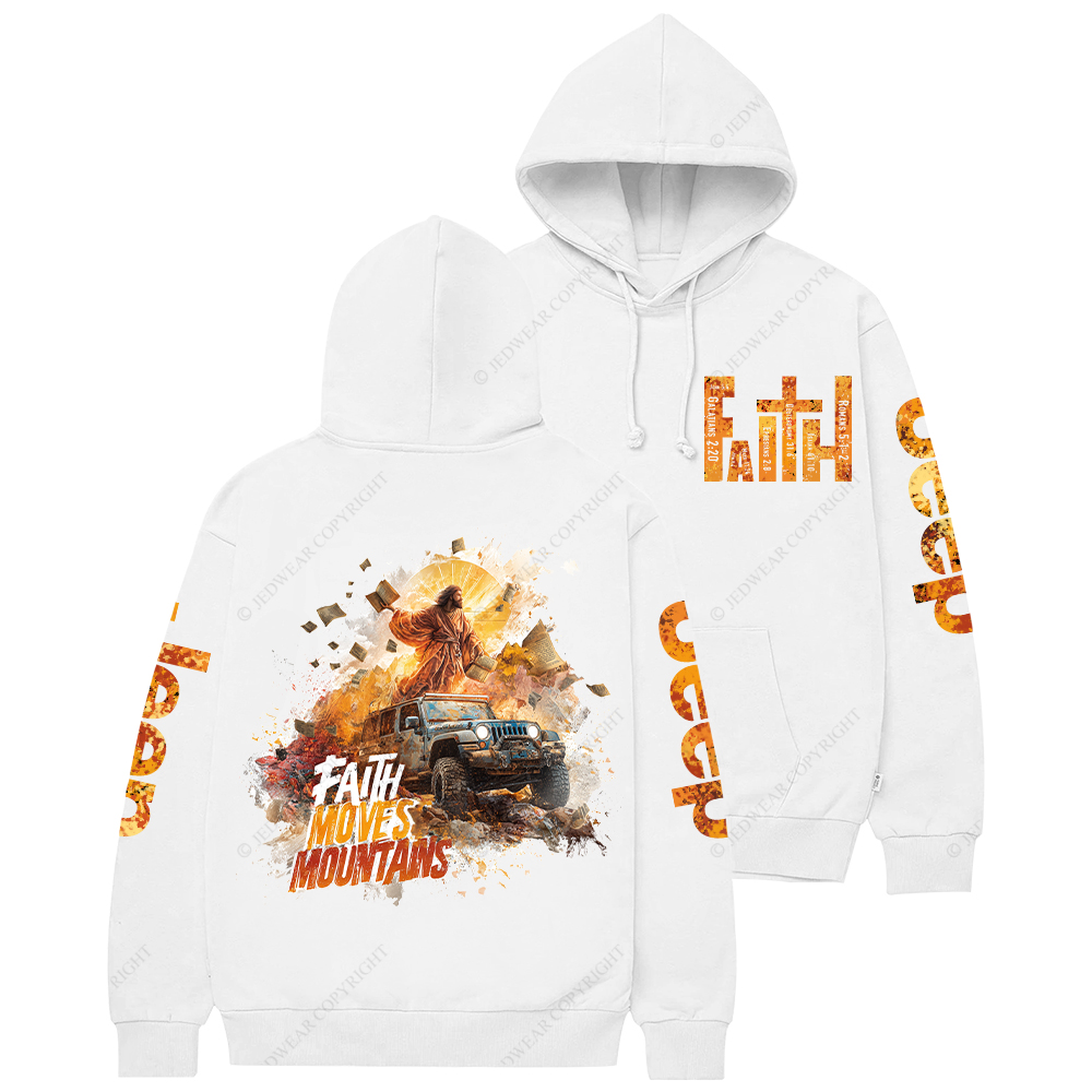 Jesus Religion Faith Moves Mountains Jp Casual Hoodie