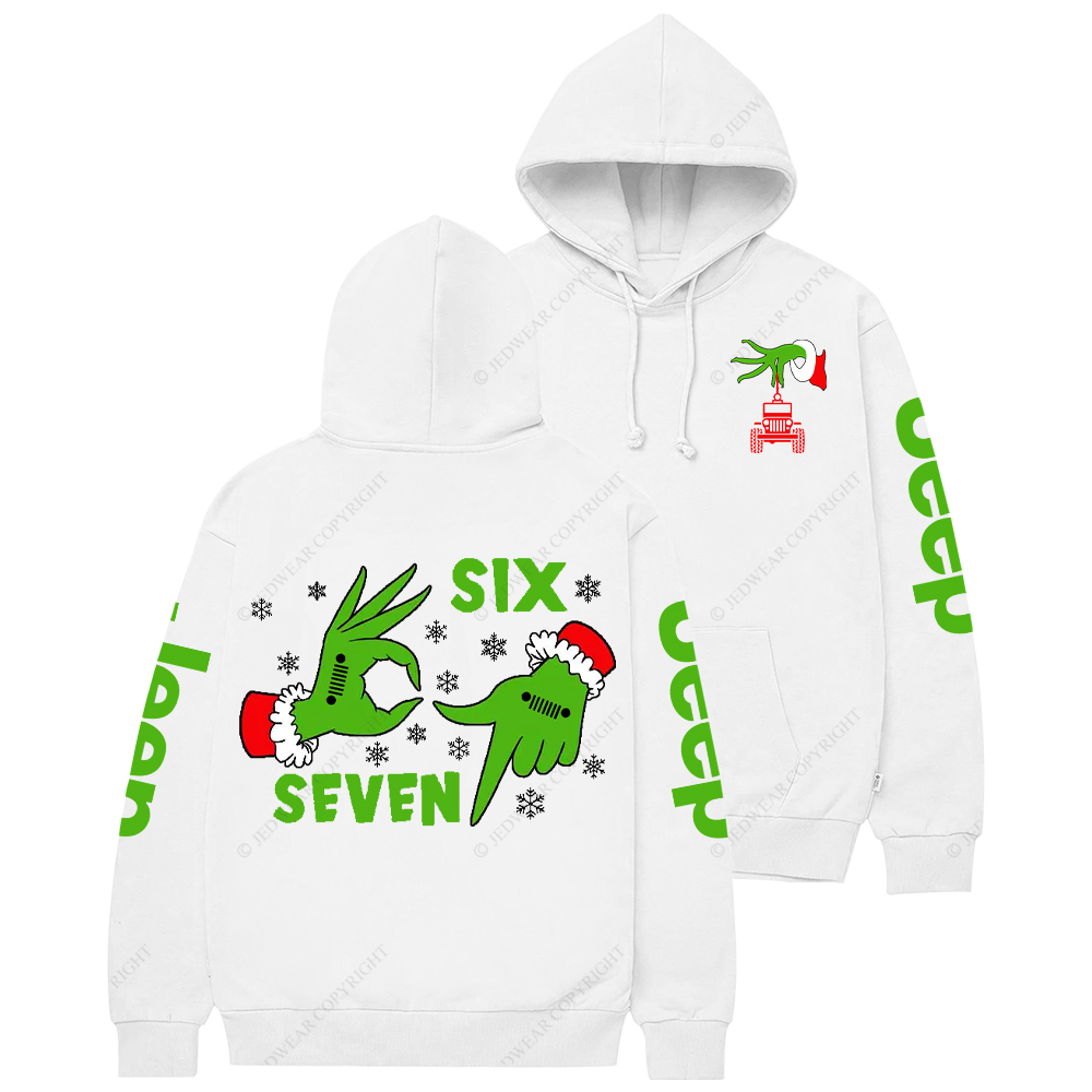 Six Seven Christmas Slang Xmas Meme Funny Number Jp Casual Hoodie