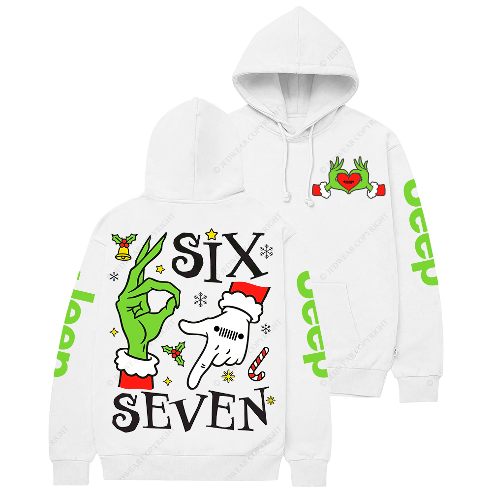 Six Seven Christmas Slang Xmas Meme Funny Number Jp Casual Hoodie