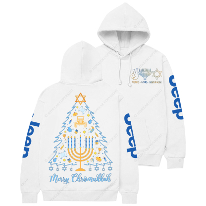Merry Chrismukkah Jewish Holiday Hanukkah Religious Jp Casual Hoodie