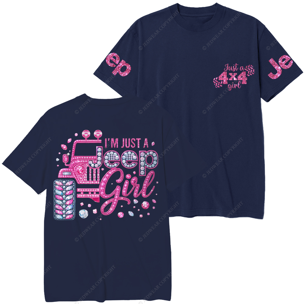 Rhinestone Pink Bling Car Jp T-Shirt