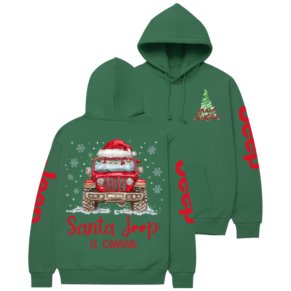 Santa Car Is Coming Merry Christmas Jp Casual Hoodie