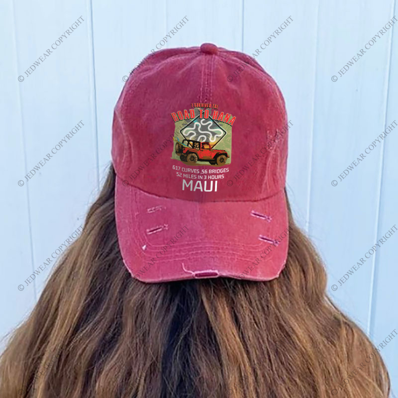 I Survived The Road To Hana Curves Jp Baseball Cap