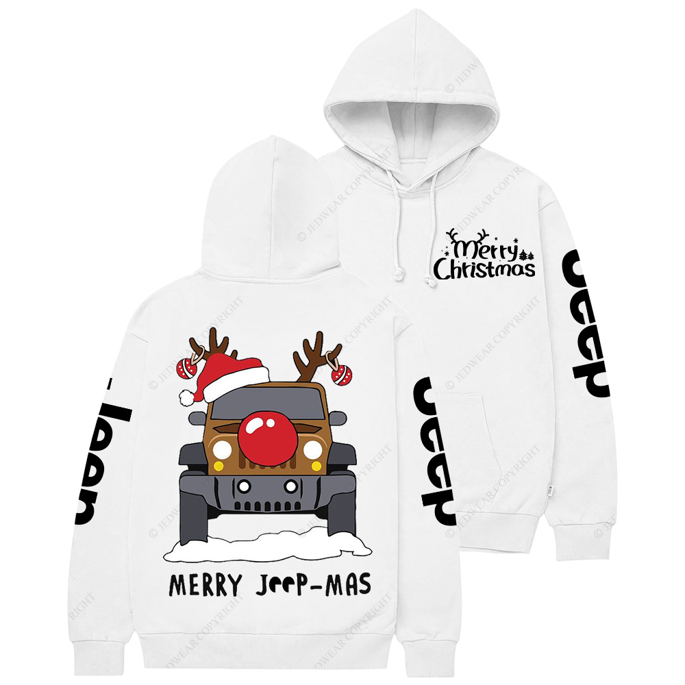 Merry Christmas Funny Reindeer Driving Jp Casual Hoodie