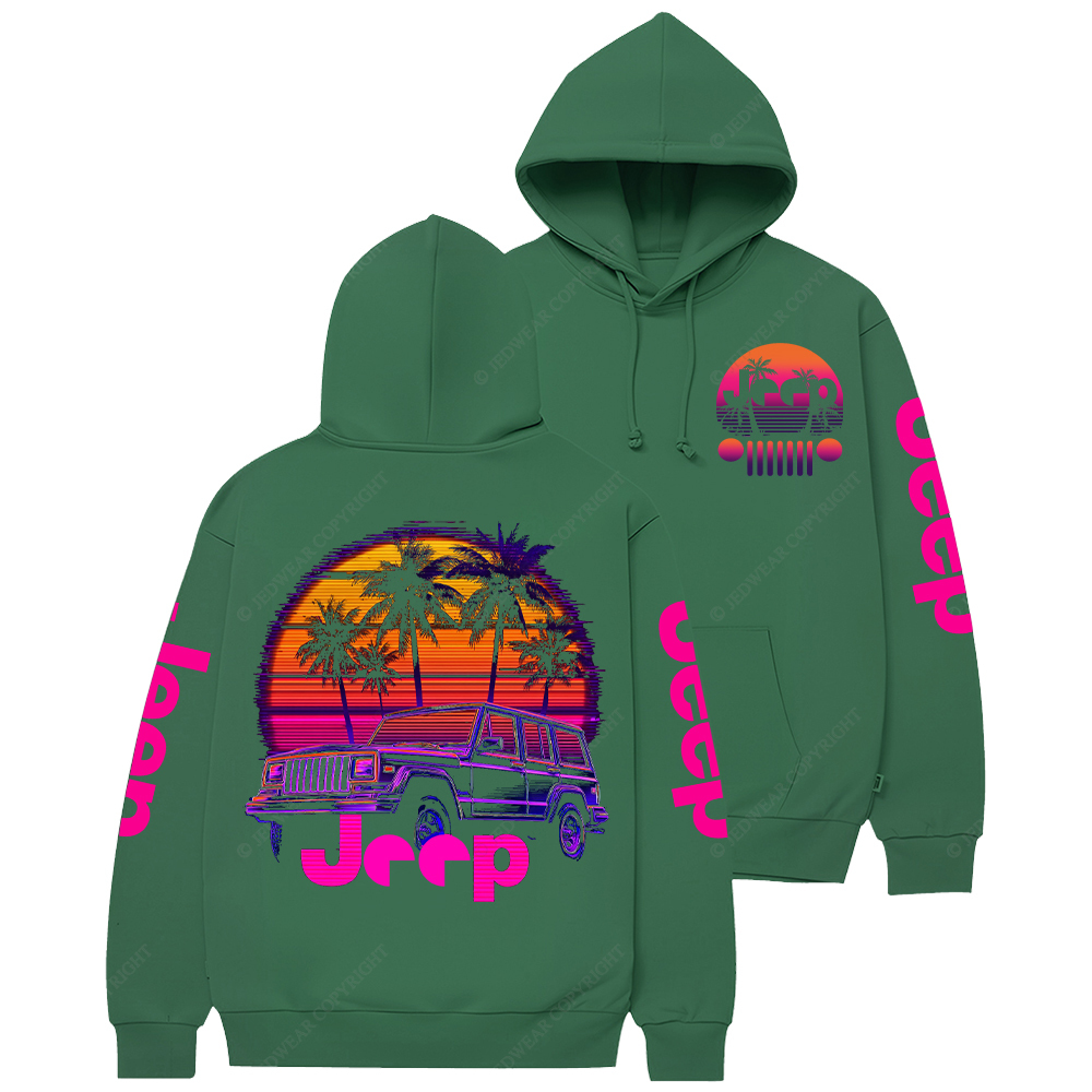 Palm Trees Beach Jp Casual Hoodie