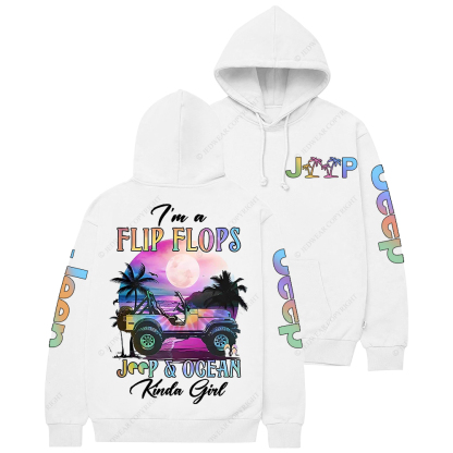 I'm A Flip Flops Car Ocean Kinga Girl Jp Casual Hoodie