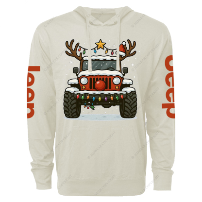 Off-Road Merry Christmas Jp Oversized Lightweight Hoodie   