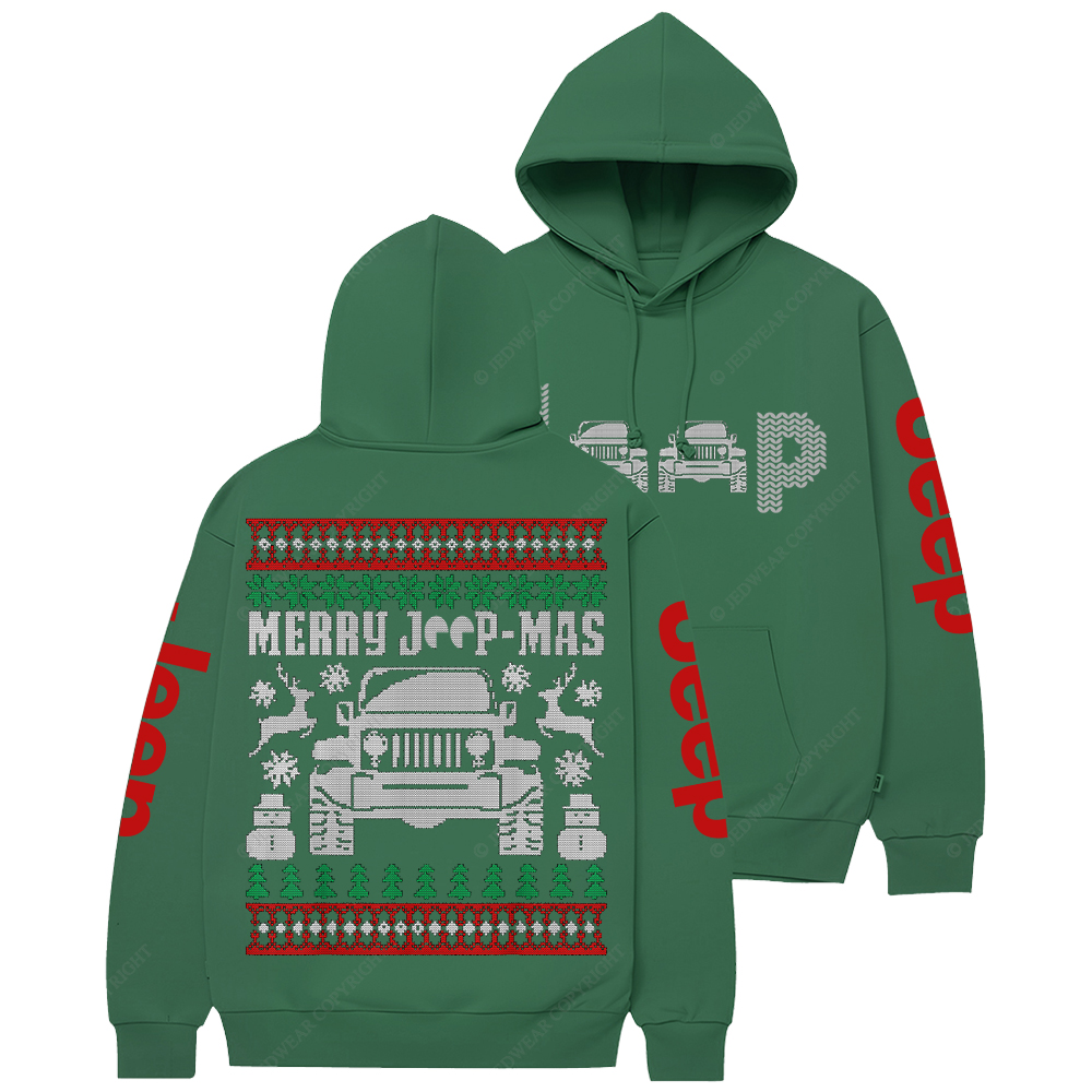 Ugly Merry Christmas Buffalo Plaid Jp Casual Hoodie