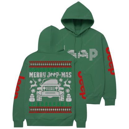Ugly Merry Christmas Buffalo Plaid Jp Casual Hoodie