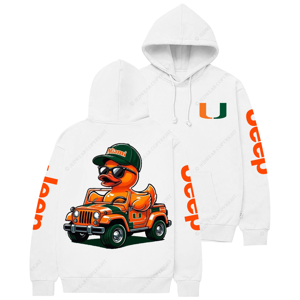 University Of Miami Duck Jp Casual Hoodie