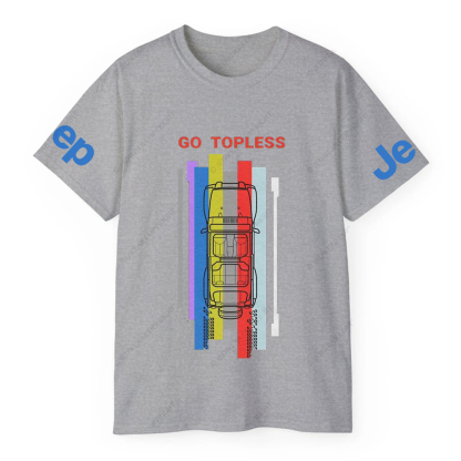 Go Topless Top View Of Car Tire Tracks JP T-Shirt