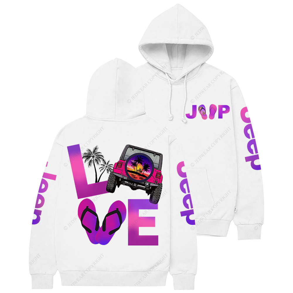 Sunset Palm Tree Colorful Jp Casual Hoodie