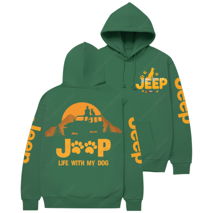  Car Life With My Dog Jp Casual Hoodie