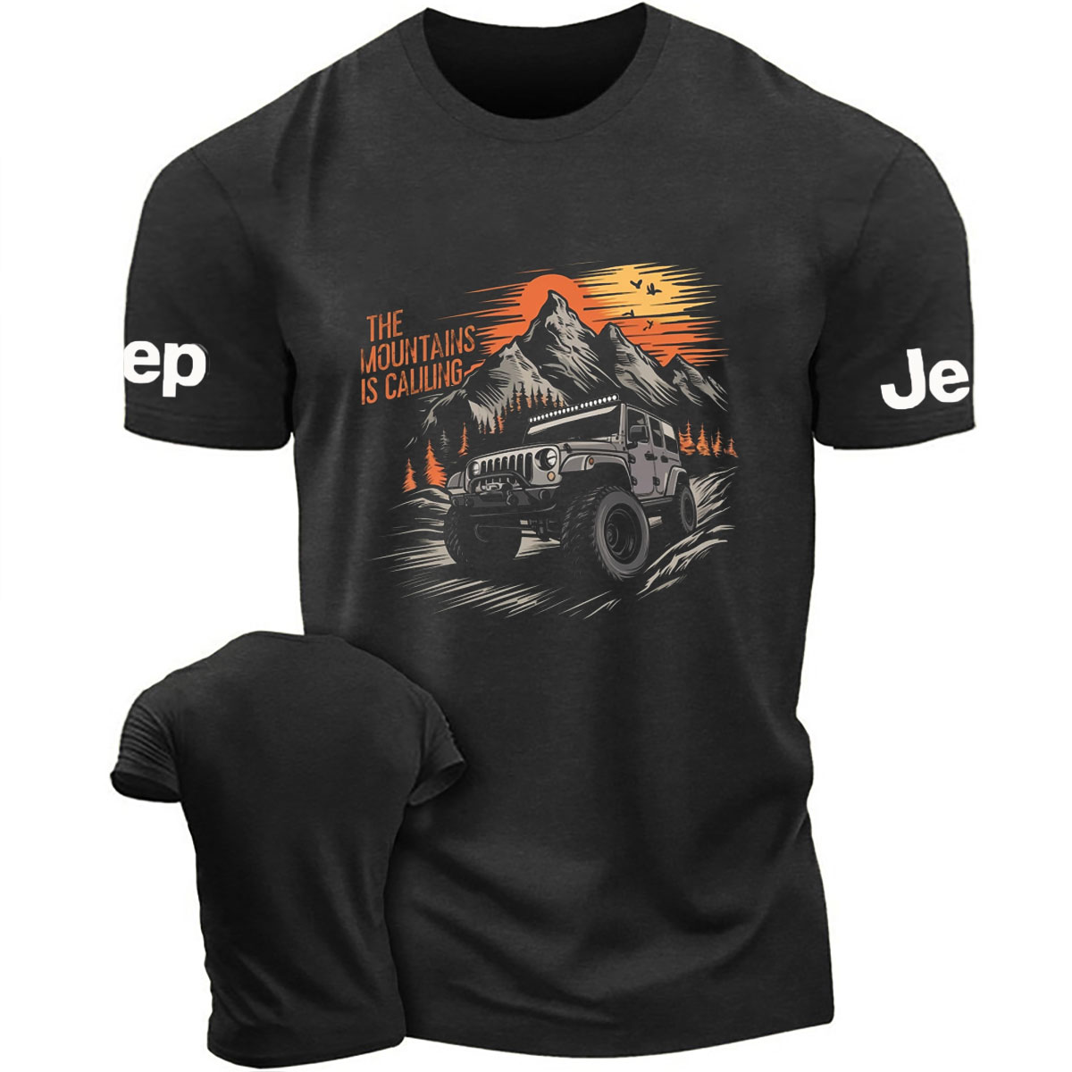 The Mountain Is Calling Car Design T-Shirt