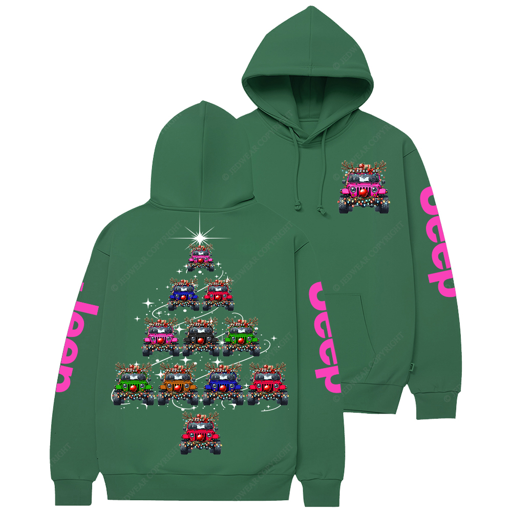 Colorful Lights Merry Christmas Tree Jp Casual Hoodie