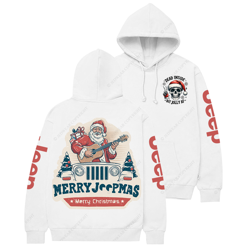 Dead Inside But Jolly Af Merry Christmas Jp Casual Hoodie