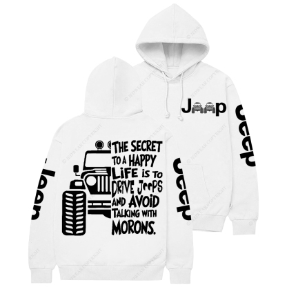 The Secret To A Happy Life Is To Drive Jp Casual Hoodie