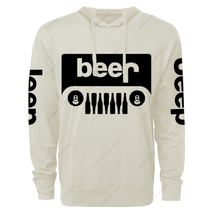 Funny Retro Beer Jp Oversized Lightweight Hoodie   