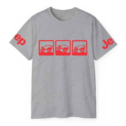 The Car Is Driving On Three Different Road Conditions JP T-Shirt