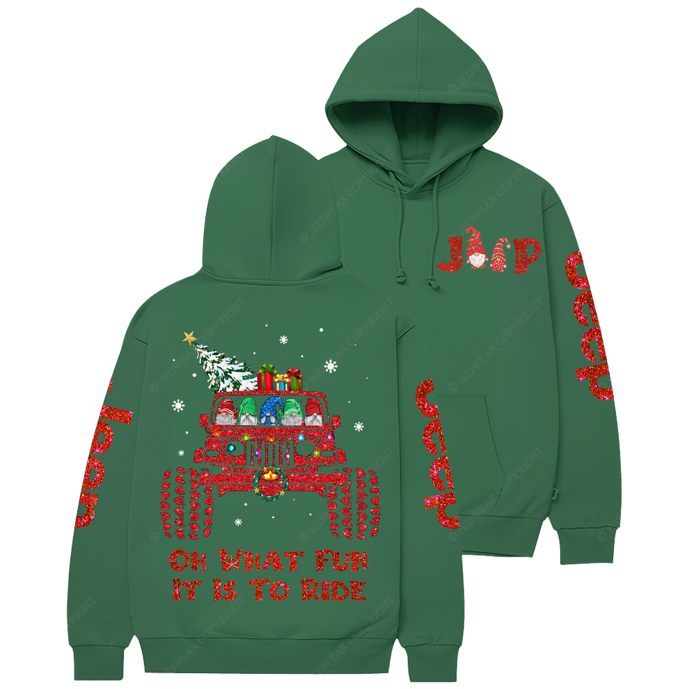 Hanging Xmas With Santa Gnomes Christmas Jp Casual Hoodie