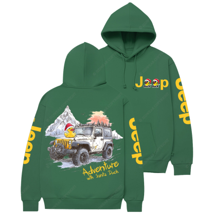 Adventure With Santa Duck Jp Casual Hoodie