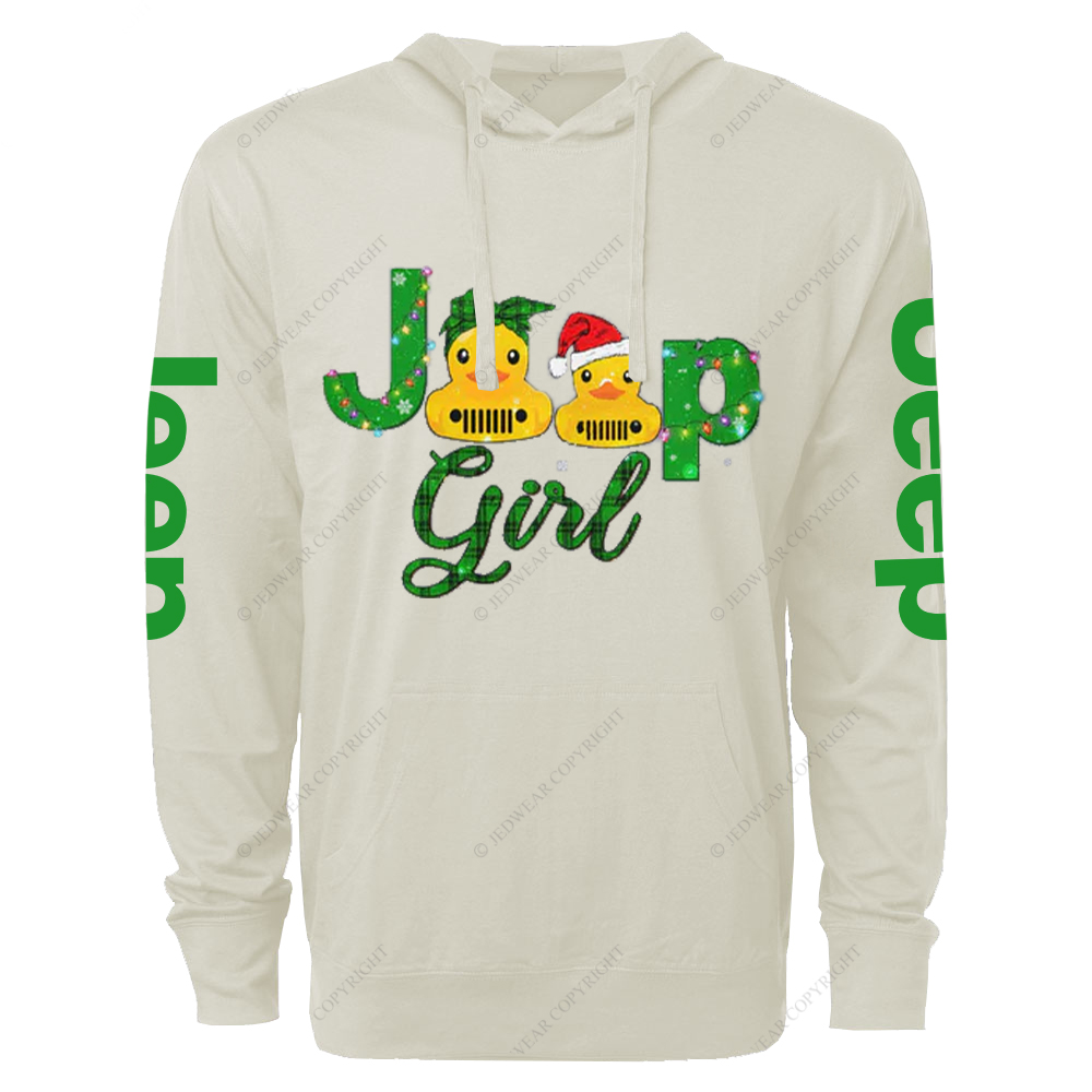 Merry Christmas Girl Duck Jp Oversized Lightweight Hoodie   
