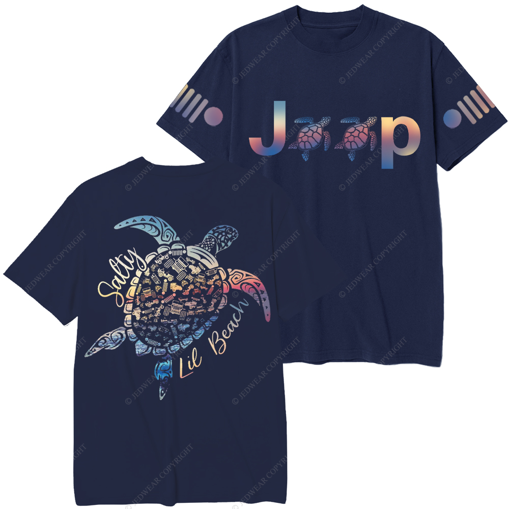 Salty Lie Beach Turtle Jp T-Shirt