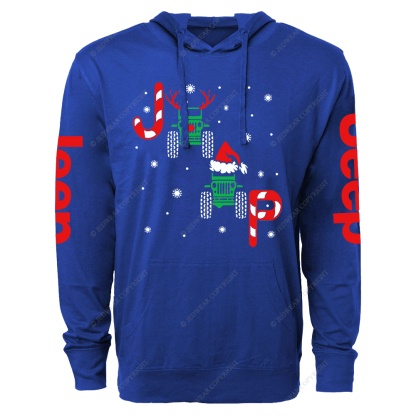 Merry Christmas Snowflakes Antlers Jp Oversized Lightweight Hoodie   