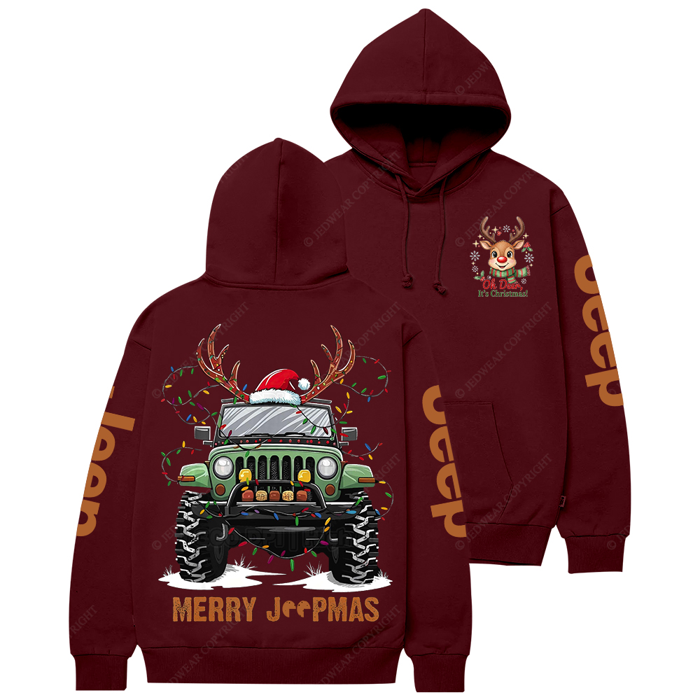 Merry Christmas Xmas Santa Reindeer Jp Casual Hoodie
