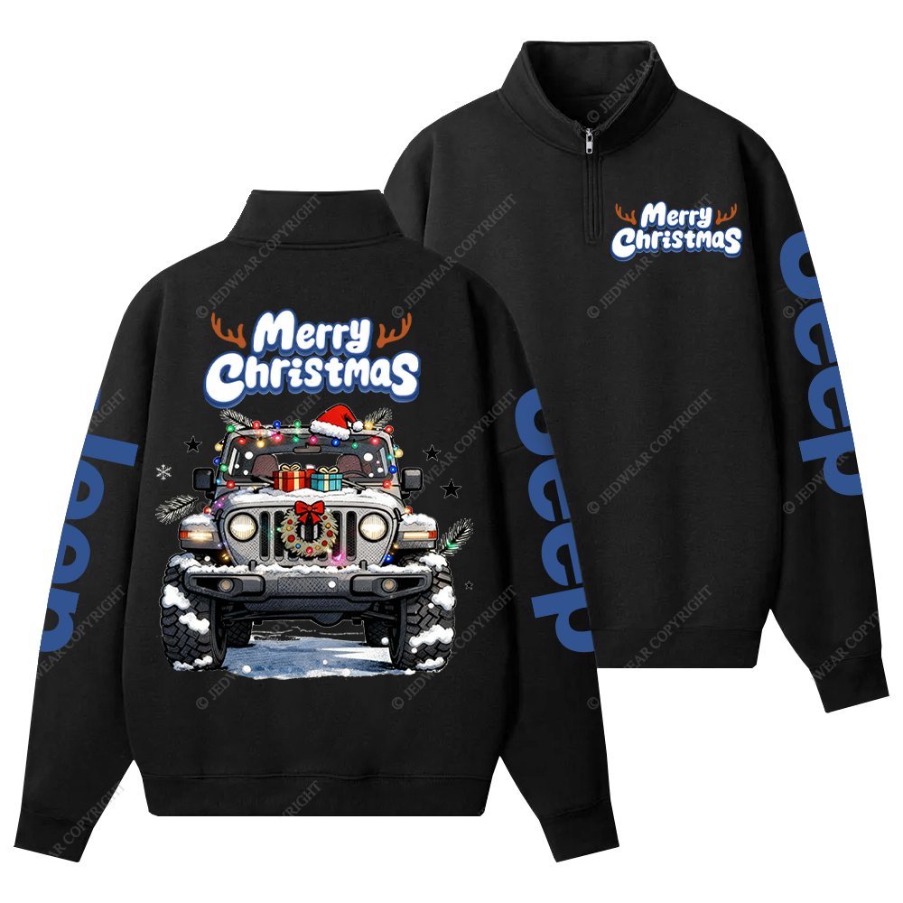 Merry Christmas Jp Half-Zip Jacket Sweatshirt