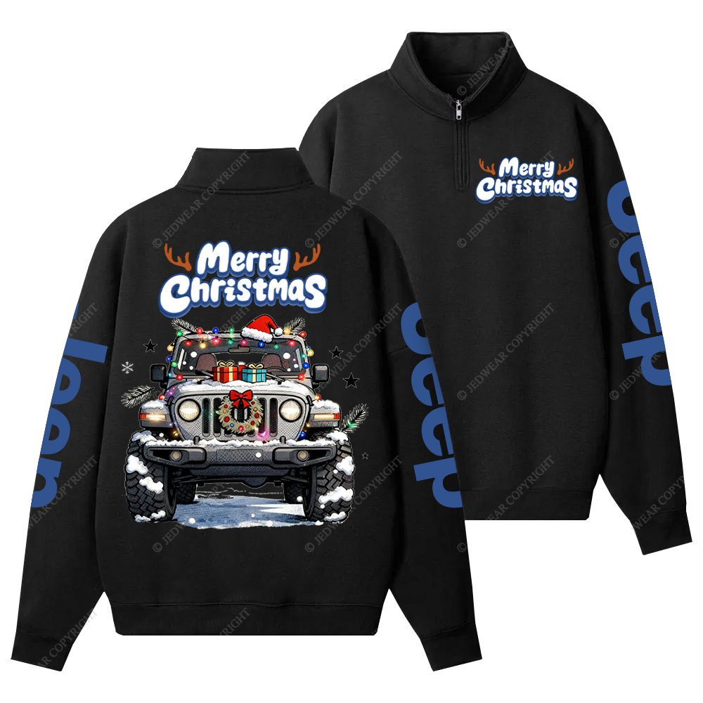 Merry Christmas Jp Half-Zip Jacket Sweatshirt