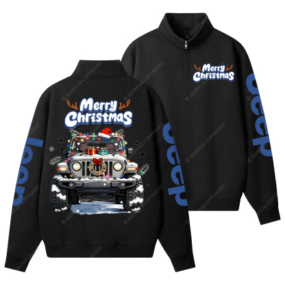 Merry Christmas Jp Half-Zip Jacket Sweatshirt