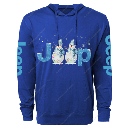 Snowman Merry Christmas Jp Oversized Lightweight Hoodie   