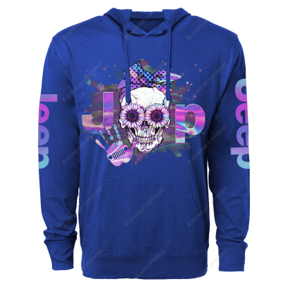 Holo Skull Christmas Jp Oversized Lightweight Hoodie   