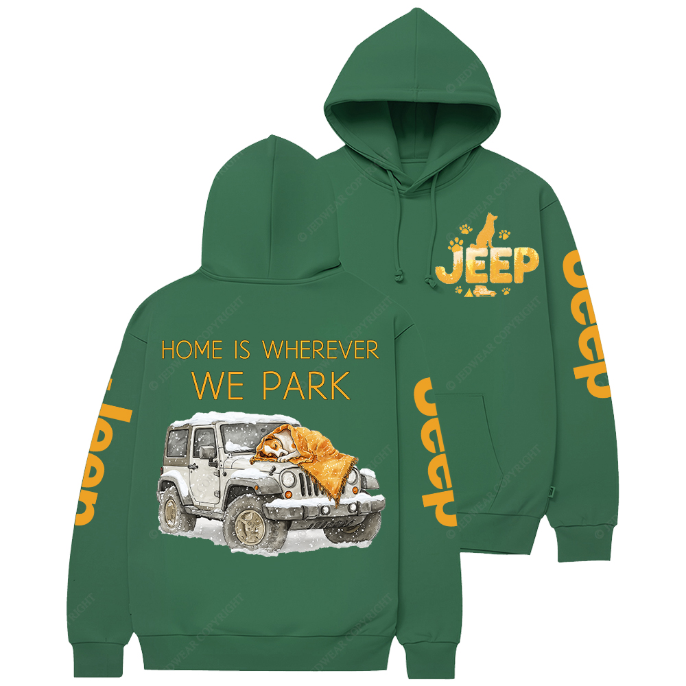 Home Is Wherever We Park Dog Jp Casual Hoodie