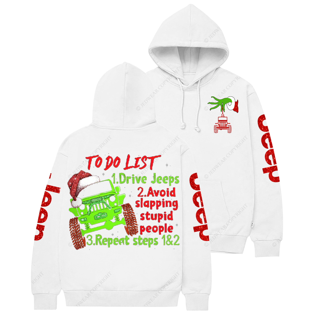 To Do List Jp Three Things Christmas Jp Casual Hoodie