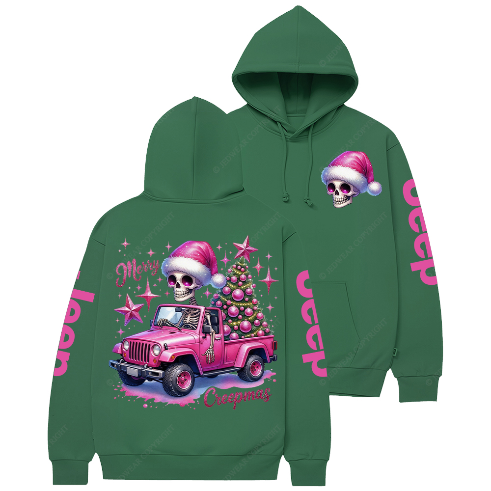 Merry Creepmas Santa Skull Spooky Jp Casual Hoodie